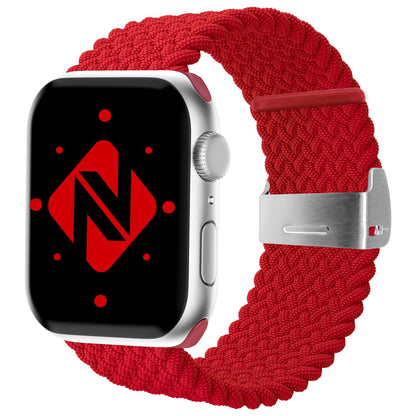 NALIA Geflochtenes Smart Watch Armband kompatibel mit Apple Watch Armband SE & Series 8/7/6/5/4/3/2/1, 38mm 40mm 41mm, iWatch Uhr-Band Damen & Herren, Nylon