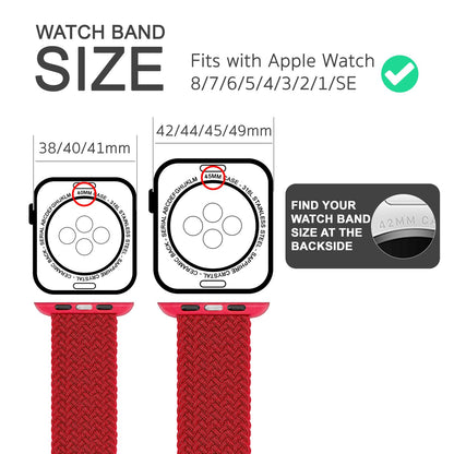 NALIA Geflochtenes Smart Watch Armband kompatibel mit Apple Watch Armband SE & Series 8/7/6/5/4/3/2/1, 38mm 40mm 41mm, iWatch Uhr-Band Damen & Herren, Nylon