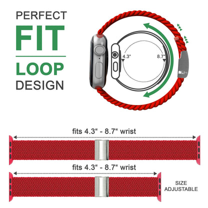 NALIA Geflochtenes Smart Watch Armband kompatibel mit Apple Watch Armband SE & Series 8/7/6/5/4/3/2/1, 38mm 40mm 41mm, iWatch Uhr-Band Damen & Herren, Nylon