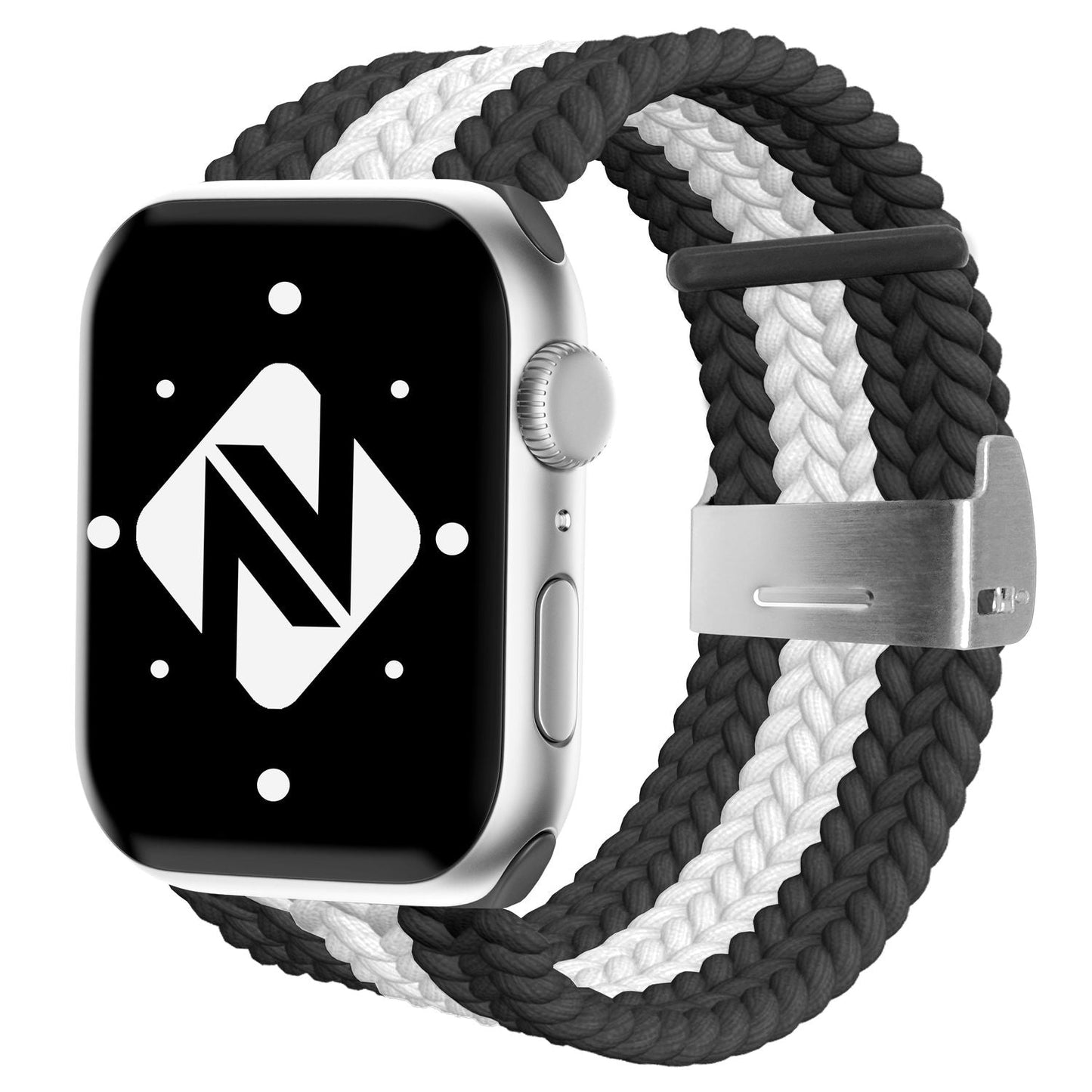 NALIA Geflochtenes Smart Watch Armband kompatibel mit Apple Watch Armband Ultra/SE & Series 8/7/6/5/4/3/2/1, 42mm 44mm 45mm 49mm, iWatch Uhr-Band Damen & Herren, Nylon