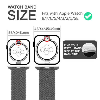 NALIA Geflochtenes Smart Watch Armband kompatibel mit Apple Watch Armband Ultra/SE & Series 8/7/6/5/4/3/2/1, 42mm 44mm 45mm 49mm, iWatch Uhr-Band Damen & Herren, Nylon