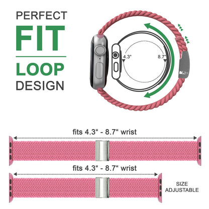 NALIA Geflochtenes Smart Watch Armband kompatibel mit Apple Watch Armband Ultra/SE & Series 8/7/6/5/4/3/2/1, 42mm 44mm 45mm 49mm, iWatch Uhr-Band Damen & Herren, Nylon