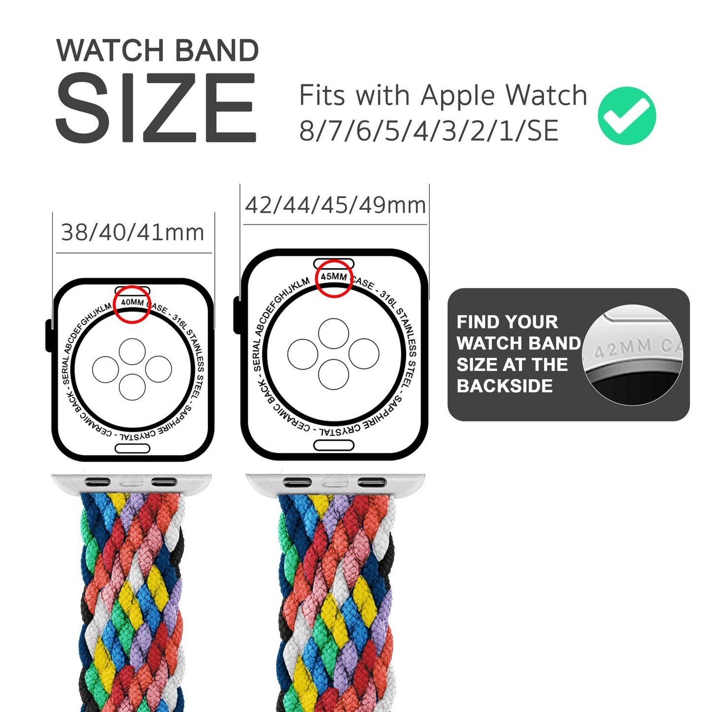 NALIA Geflochtenes Smart Watch Armband kompatibel mit Apple Watch Armband Ultra/SE & Series 8/7/6/5/4/3/2/1, 42mm 44mm 45mm 49mm, iWatch Uhr-Band Damen & Herren, Nylon