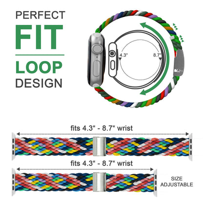 NALIA Geflochtenes Smart Watch Armband kompatibel mit Apple Watch Armband Ultra/SE & Series 8/7/6/5/4/3/2/1, 42mm 44mm 45mm 49mm, iWatch Uhr-Band Damen & Herren, Nylon