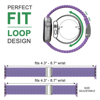 NALIA Geflochtenes Smart Watch Armband kompatibel mit Apple Watch Armband Ultra/SE & Series 8/7/6/5/4/3/2/1, 42mm 44mm 45mm 49mm, iWatch Uhr-Band Damen & Herren, Nylon