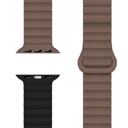 NALIA Core Magnet Armband kompatibel mit Apple Watch SE & iWatch Series 10 9 8 7 6 5 4 3 2 1, 38/40/41/42mm, Atmungsaktives Silikon Loop, Sportarmband mit Rillen Design