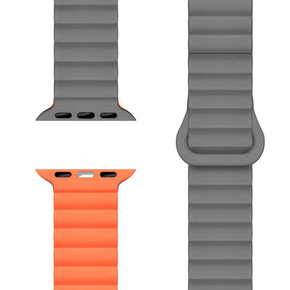 NALIA Core Magnet Armband kompatibel mit Apple Watch SE & iWatch Series 10 9 8 7 6 5 4 3 2 1, 38/40/41/42mm, Atmungsaktives Silikon Loop, Sportarmband mit Rillen Design
