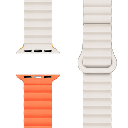 NALIA Core Magnet Armband kompatibel mit Apple Watch SE & iWatch Series 10 9 8 7 6 5 4 3 2 1, 38/40/41/42mm, Atmungsaktives Silikon Loop, Sportarmband mit Rillen Design