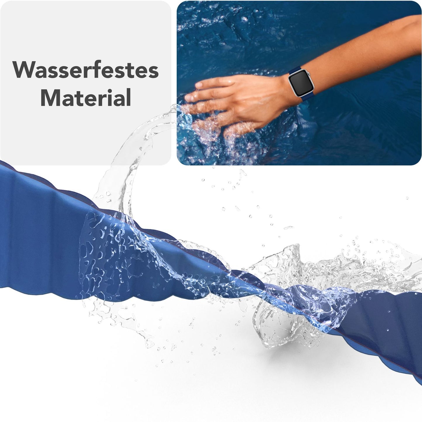 NALIA Core Magnet Armband kompatibel mit Apple Watch Series Ultra/SE/10/9/8/7/6/5/4/3/2/1 – 42/44/45/46/49mm, Atmungsaktives Silikon Loop, Sportarmband mit Rillendesign