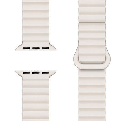 NALIA Core Magnet Armband kompatibel mit Apple Watch Series Ultra/SE/10/9/8/7/6/5/4/3/2/1 – 42/44/45/46/49mm, Atmungsaktives Silikon Loop, Sportarmband mit Rillendesign