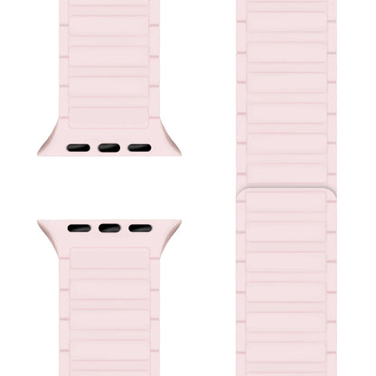 NALIA Nexus Magnet Armband kompatibel mit Apple Watch Armband Series SE/iWatch 10 9 8 7 6 5 4 3 2 1, 38/40/41/42mm, Silikon Loop mit Rillendesign, Sportarmband Magnetisch