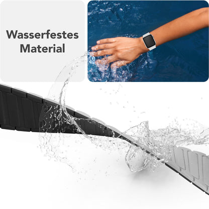 NALIA Nexus Magnet Armband kompatibel mit Apple Watch Armband Series SE/iWatch 10 9 8 7 6 5 4 3 2 1, 38/40/41/42mm, Silikon Loop mit Rillendesign, Sportarmband Magnetisch