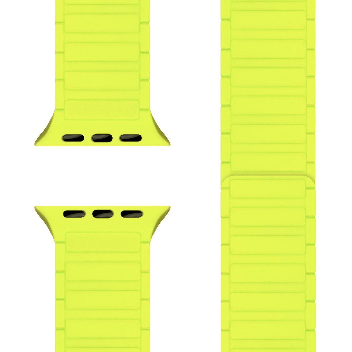 NALIA Nexus Magnet Armband kompatibel mit Apple Watch Armband Series SE/iWatch 10 9 8 7 6 5 4 3 2 1, 38/40/41/42mm, Silikon Loop mit Rillendesign, Sportarmband Magnetisch