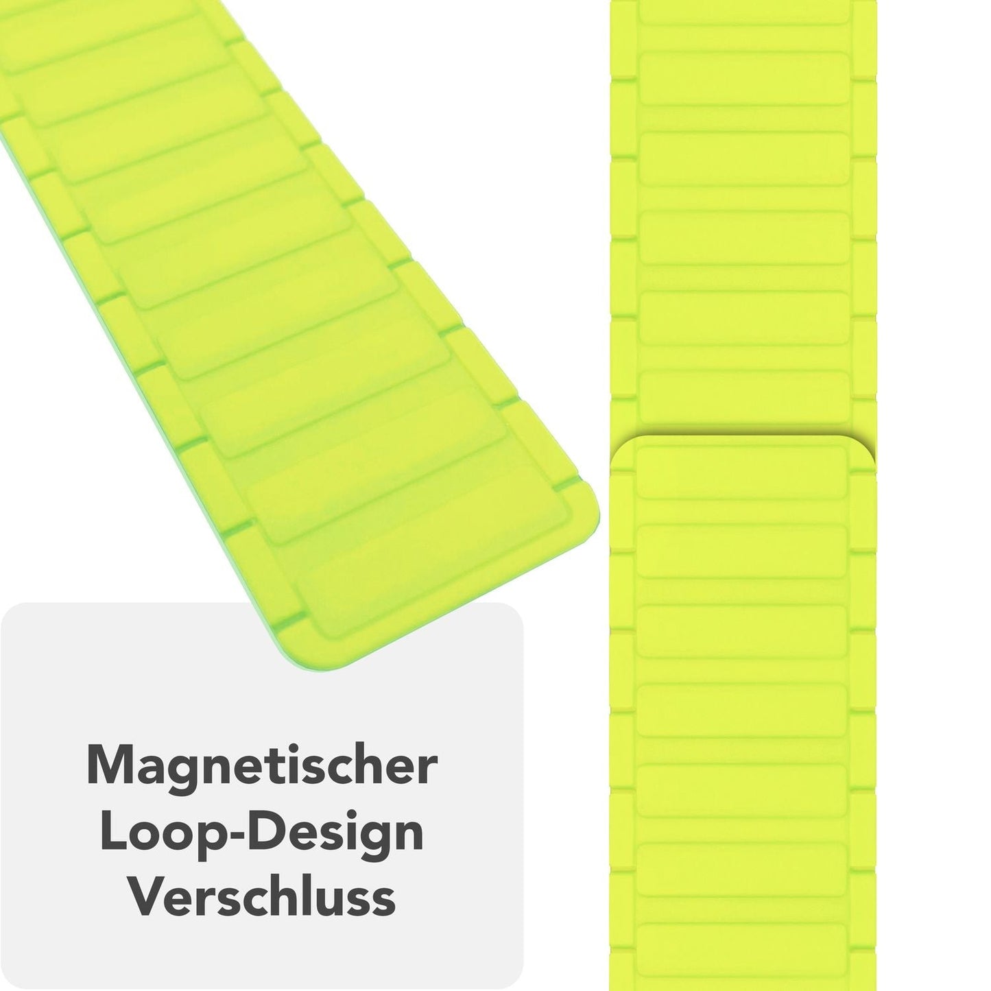 NALIA Nexus Magnet Armband kompatibel mit Apple Watch Armband Series SE/iWatch 10 9 8 7 6 5 4 3 2 1, 38/40/41/42mm, Silikon Loop mit Rillendesign, Sportarmband Magnetisch