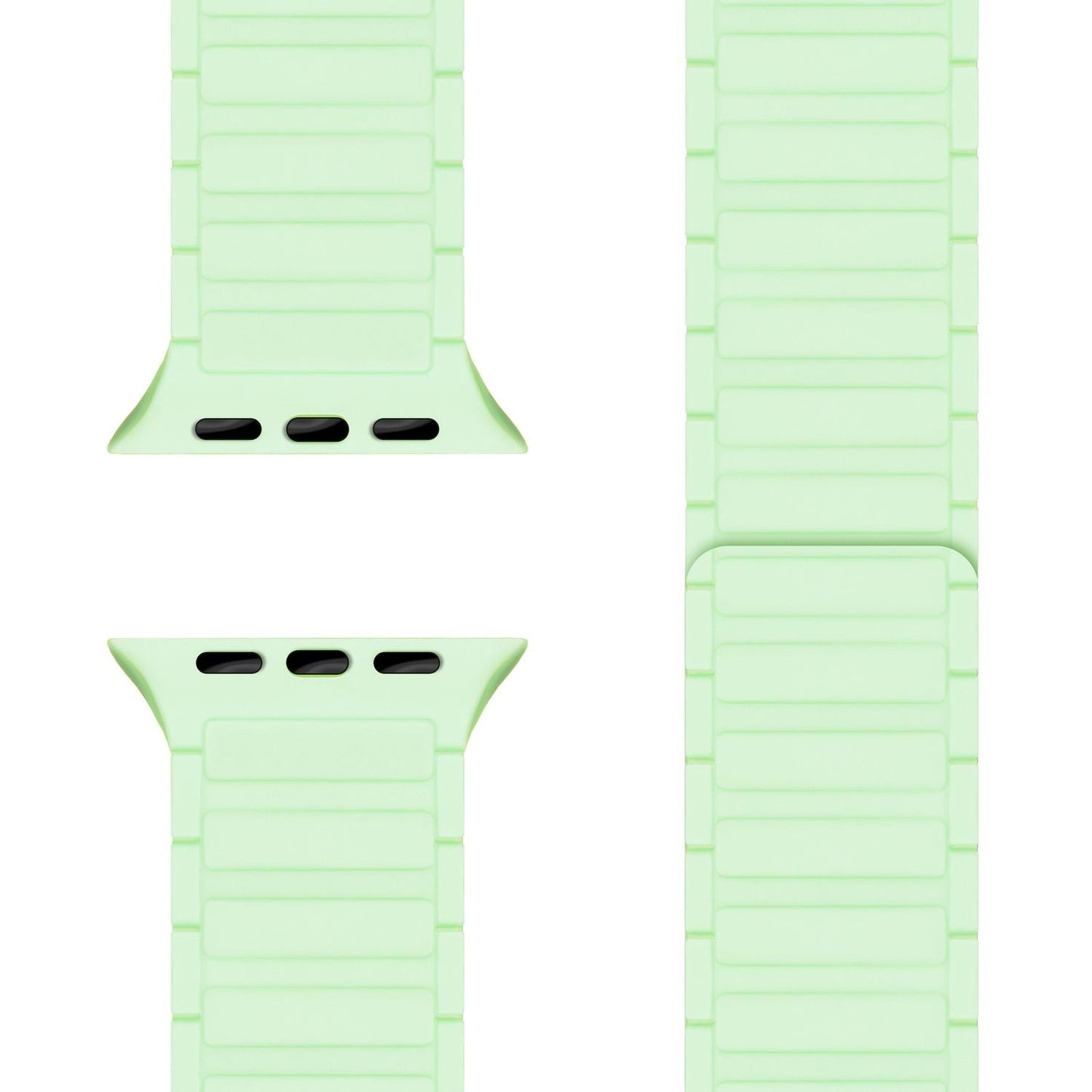 NALIA Nexus Magnet Armband kompatibel mit Apple Watch Armband Series SE/iWatch 10 9 8 7 6 5 4 3 2 1, 38/40/41/42mm, Silikon Loop mit Rillendesign, Sportarmband Magnetisch