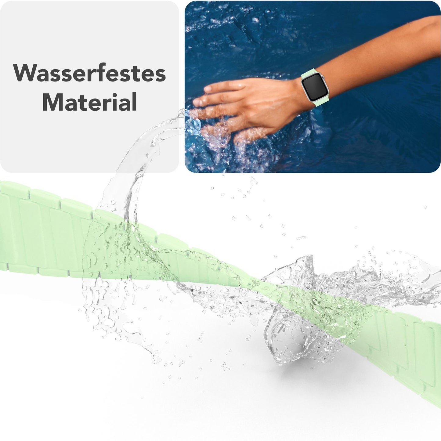 NALIA Nexus Magnet Armband kompatibel mit Apple Watch Armband Series SE/iWatch 10 9 8 7 6 5 4 3 2 1, 38/40/41/42mm, Silikon Loop mit Rillendesign, Sportarmband Magnetisch