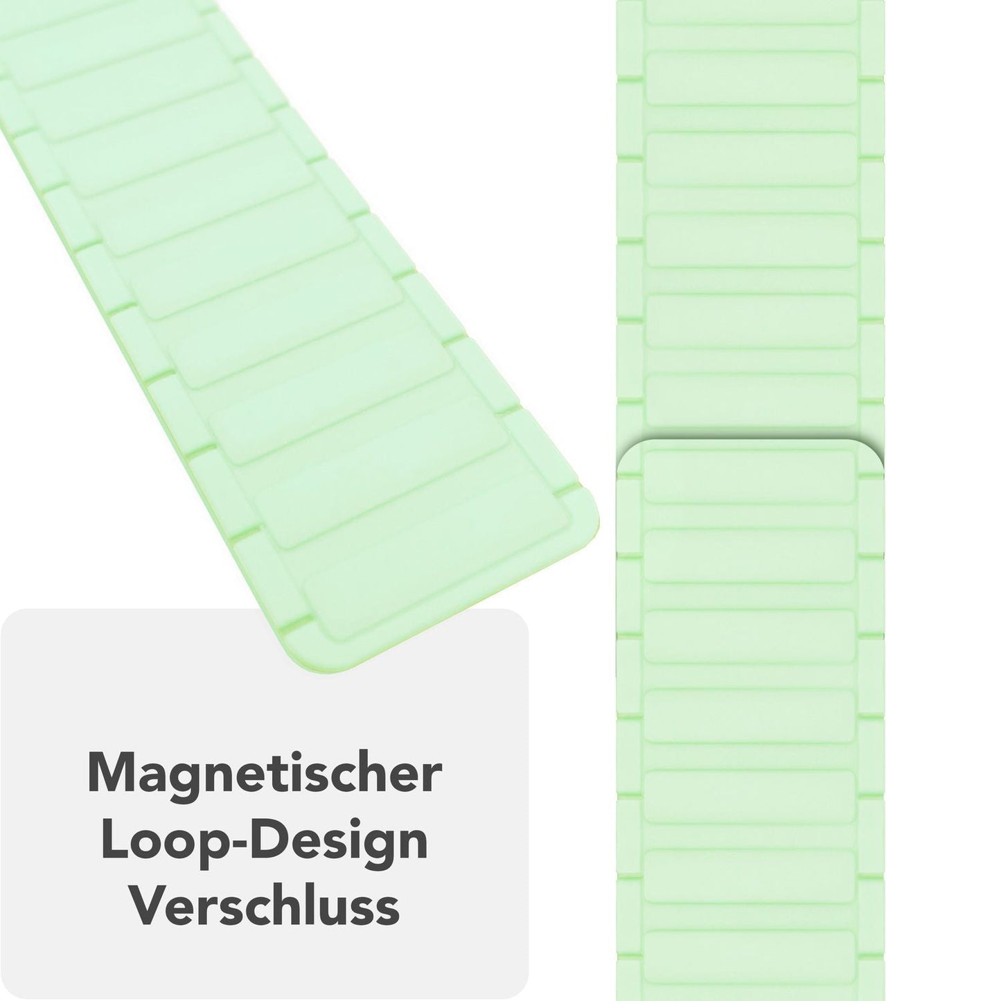 NALIA Nexus Magnet Armband kompatibel mit Apple Watch Armband Series SE/iWatch 10 9 8 7 6 5 4 3 2 1, 38/40/41/42mm, Silikon Loop mit Rillendesign, Sportarmband Magnetisch