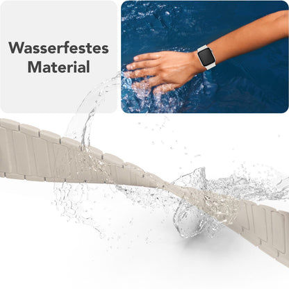NALIA Nexus Magnet Armband kompatibel mit Apple Watch Armband Series SE/iWatch 10 9 8 7 6 5 4 3 2 1, 38/40/41/42mm, Silikon Loop mit Rillendesign, Sportarmband Magnetisch