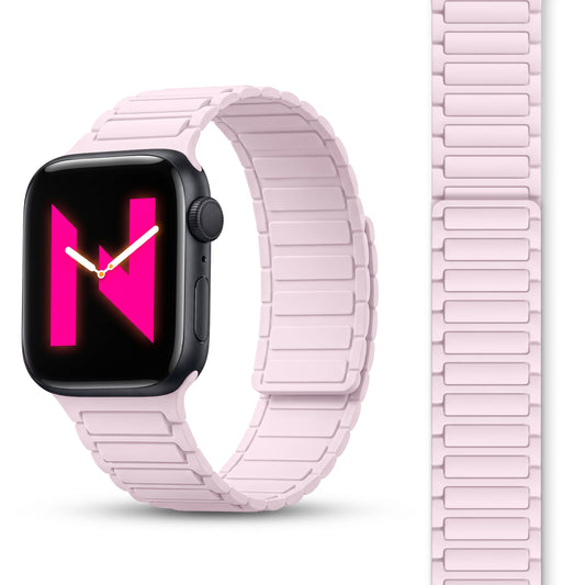 NALIA Nexus Magnet Armband kompatibel mit Apple Watch Armband Series SE/iWatch 10 9 8 7 6 5 4 3 2 1, 38/40/41/42mm, Silikon Loop mit Rillendesign, Sportarmband Magnetisch NALIA Berlin