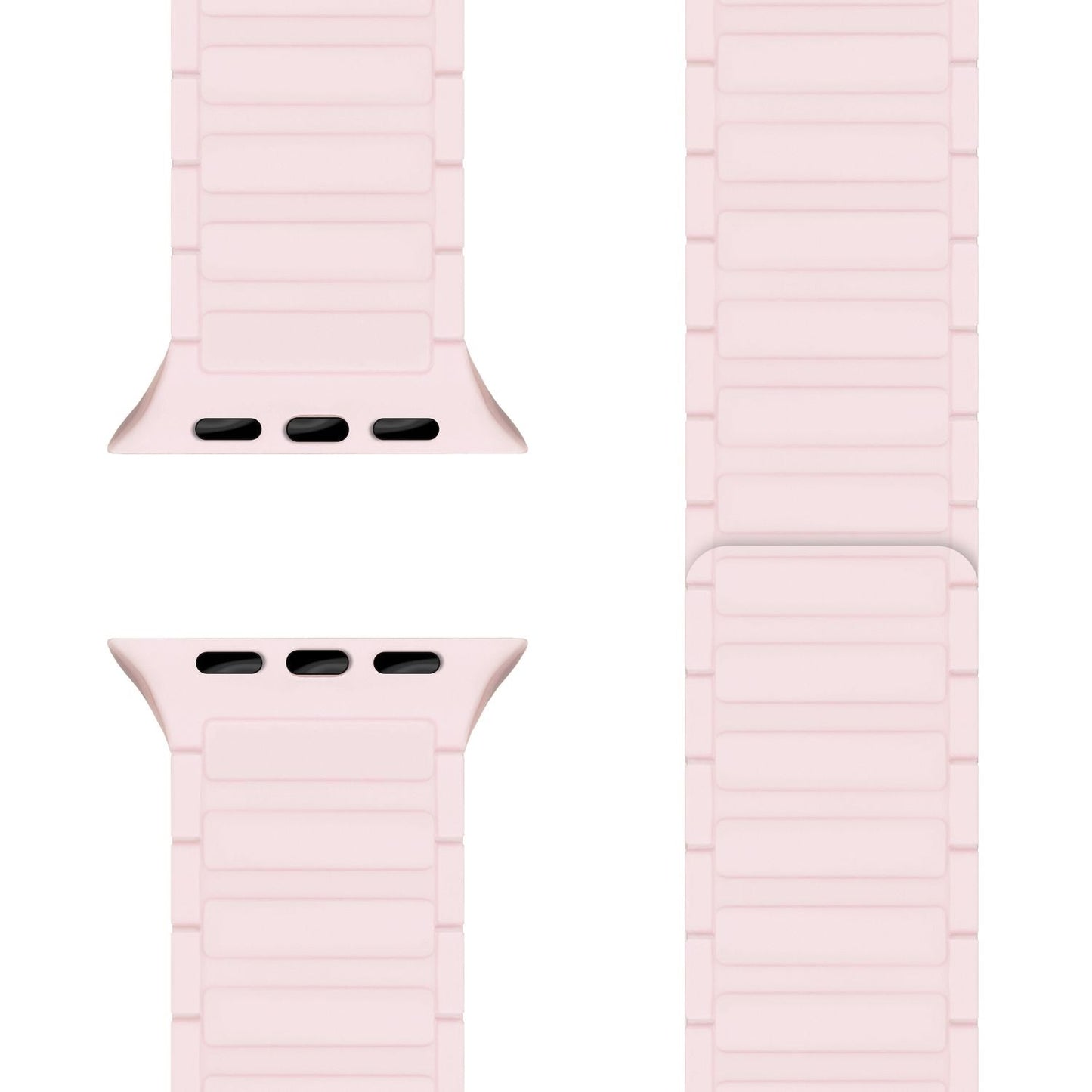 NALIA Nexus Magnet Armband kompatibel mit Apple Watch Armband Series Ultra/SE 10 9 8 7 6 5 4 3 2 1, 42/44/45/46/49mm, Silikon Loop mit Rillendesign, Sportarmband