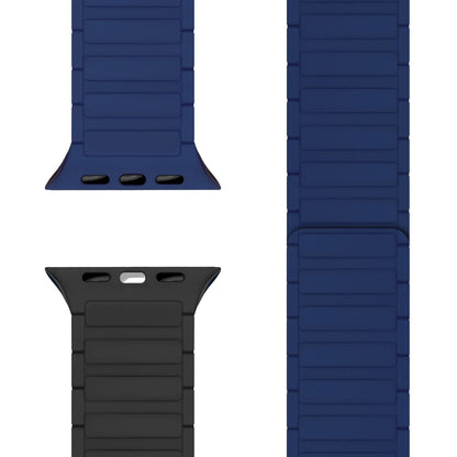 NALIA Nexus Magnet Armband kompatibel mit Apple Watch Armband Series Ultra/SE 10 9 8 7 6 5 4 3 2 1, 42/44/45/46/49mm, Silikon Loop mit Rillendesign, Sportarmband