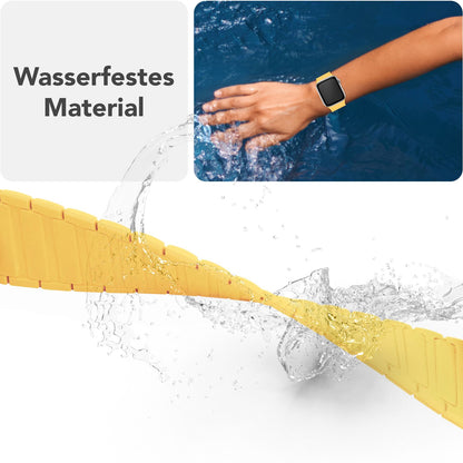 NALIA Nexus Magnet Armband kompatibel mit Apple Watch Armband Series Ultra/SE 10 9 8 7 6 5 4 3 2 1, 42/44/45/46/49mm, Silikon Loop mit Rillendesign, Sportarmband