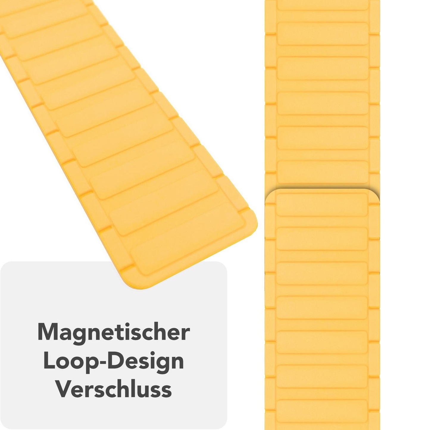 NALIA Nexus Magnet Armband kompatibel mit Apple Watch Armband Series Ultra/SE 10 9 8 7 6 5 4 3 2 1, 42/44/45/46/49mm, Silikon Loop mit Rillendesign, Sportarmband