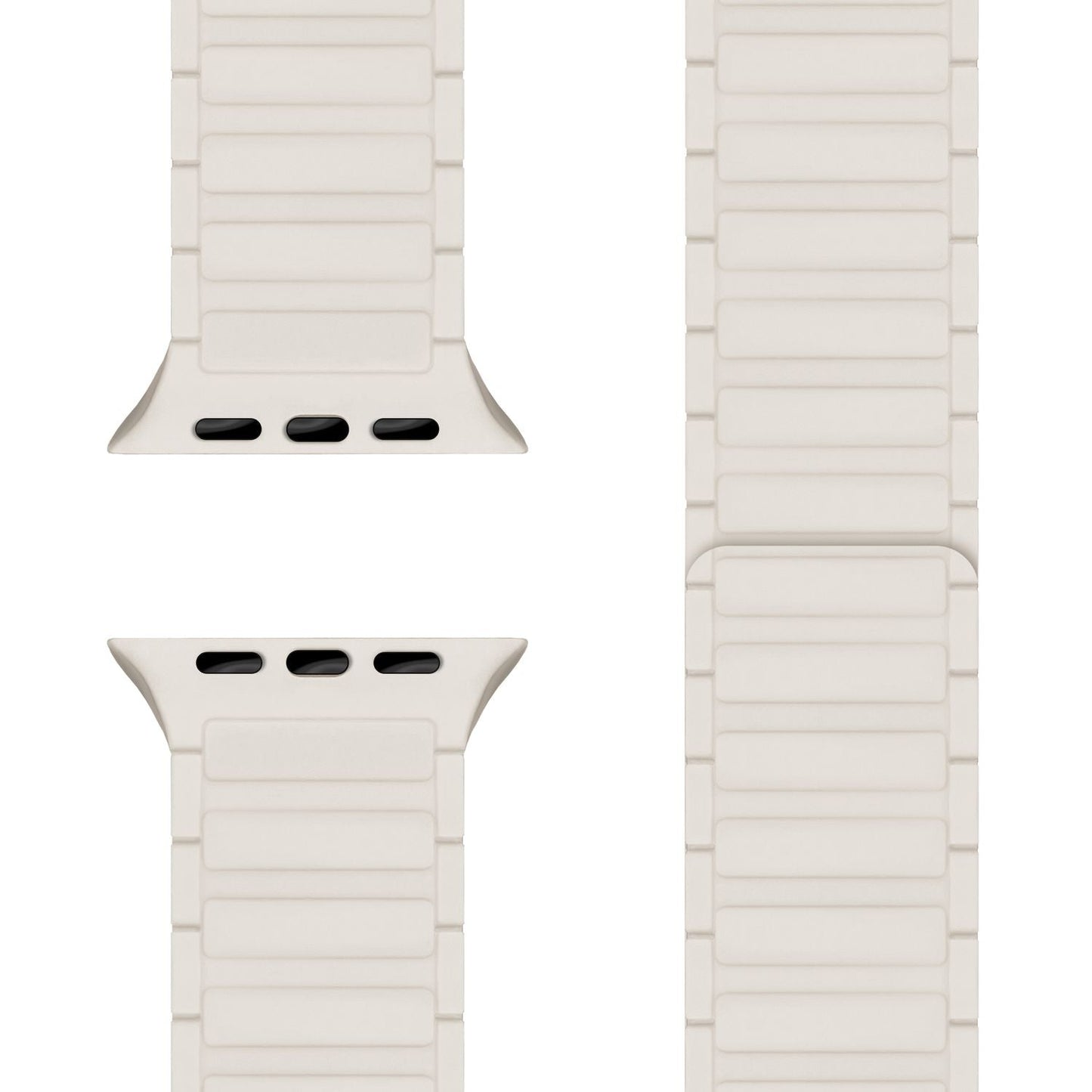 NALIA Nexus Magnet Armband kompatibel mit Apple Watch Armband Series Ultra/SE 10 9 8 7 6 5 4 3 2 1, 42/44/45/46/49mm, Silikon Loop mit Rillendesign, Sportarmband