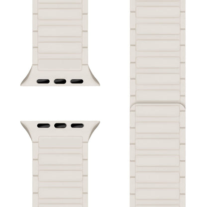NALIA Nexus Magnet Armband kompatibel mit Apple Watch Armband Series Ultra/SE 10 9 8 7 6 5 4 3 2 1, 42/44/45/46/49mm, Silikon Loop mit Rillendesign, Sportarmband