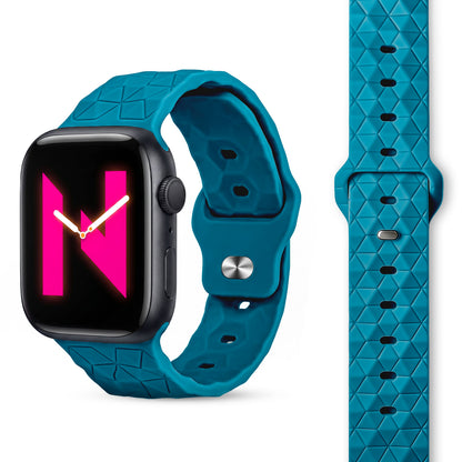 NALIA Hexion Armband kompatibel mit Apple Watch Armband Series SE/iWatch 10 9 8 7 6 5 4 3 2 1, 38/40/41/42mm, Silikon Loop mit Hexagon Design, Sportarmband Steck-Pin-Verschluss