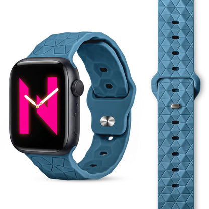 NALIA Hexion Armband kompatibel mit Apple Watch Armband Series SE/iWatch 10 9 8 7 6 5 4 3 2 1, 38/40/41/42mm, Silikon Loop mit Hexagon Design, Sportarmband Steck-Pin-Verschluss