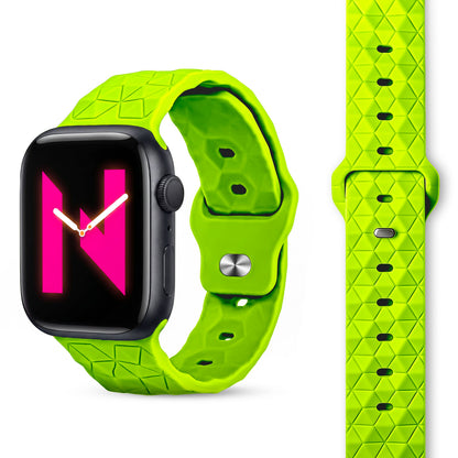 NALIA Hexion Armband kompatibel mit Apple Watch Armband Series SE/iWatch 10 9 8 7 6 5 4 3 2 1, 38/40/41/42mm, Silikon Loop mit Hexagon Design, Sportarmband Steck-Pin-Verschluss