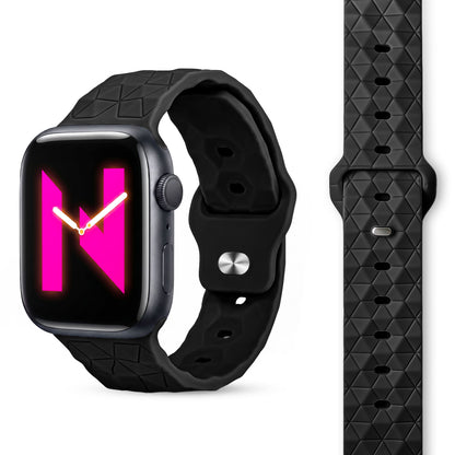NALIA Hexion Armband kompatibel mit Apple Watch Armband Series SE/iWatch 10 9 8 7 6 5 4 3 2 1, 38/40/41/42mm, Silikon Loop mit Hexagon Design, Sportarmband Steck-Pin-Verschluss