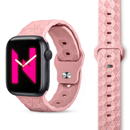 NALIA Hexion Silikon Armband kompatibel mit Apple Watch Armband iWatch Series Ultra/SE 10 9 8 7 6 5 4 3 2 1, 42/44/45/46/49mm, Watch Silikonband Sportarmband mit Steck-Pin