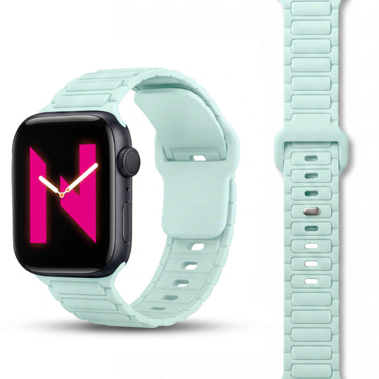 NALIA Pulse Silikon Armband kompatibel mit Apple Watch Armband iWatch Series SE/10/9/8/7/6/5/4/3/2/1, 38/40/41/42mm, 3D Textur Sportarmband mit Steck-Pin Verschluss