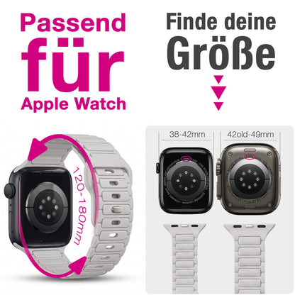 NALIA Pulse Silikon Armband kompatibel mit Apple Watch Armband iWatch Series SE/10/9/8/7/6/5/4/3/2/1, 38/40/41/42mm, 3D Textur Sportarmband mit Steck-Pin Verschluss