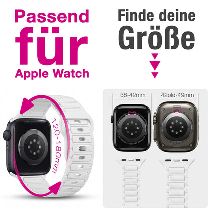 NALIA Pulse Silikon Armband kompatibel mit Apple Watch Armband iWatch Series SE/10/9/8/7/6/5/4/3/2/1, 38/40/41/42mm, 3D Textur Sportarmband mit Steck-Pin Verschluss