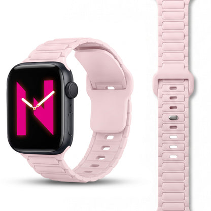 NALIA Pulse Silikon Armband kompatibel mit Apple Watch Armband iWatch Series Ultra/SE 10 9 8 7 6 5 4 3 2 1, 42/44/45/46/49mm, 3D Sportarmband mit Steck-Pin Verschluss