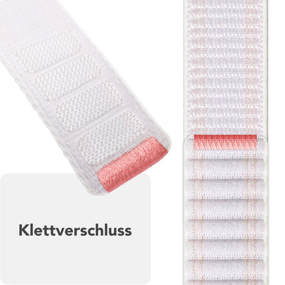 NALIA Evolv Nylon Armband kompatibel mit Apple Watch Armband iWatch Series SE/10/9/8/7/6/5/4/3/2/1, 38/40/41/42mm, Gewebtes Stoffband Elastisch Uhrenband mit Klettverschluss