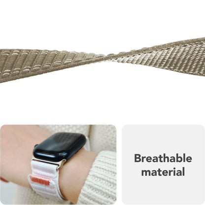 NALIA Evolv Nylon Armband kompatibel mit Apple Watch Armband iWatch Series SE/10/9/8/7/6/5/4/3/2/1, 38/40/41/42mm, Gewebtes Stoffband Elastisch Uhrenband mit Klettverschluss
