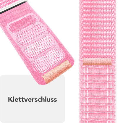 NALIA Evolv Nylon Armband kompatibel mit Apple Watch Armband iWatch Series SE/10/9/8/7/6/5/4/3/2/1, 38/40/41/42mm, Gewebtes Stoffband Elastisch Uhrenband mit Klettverschluss