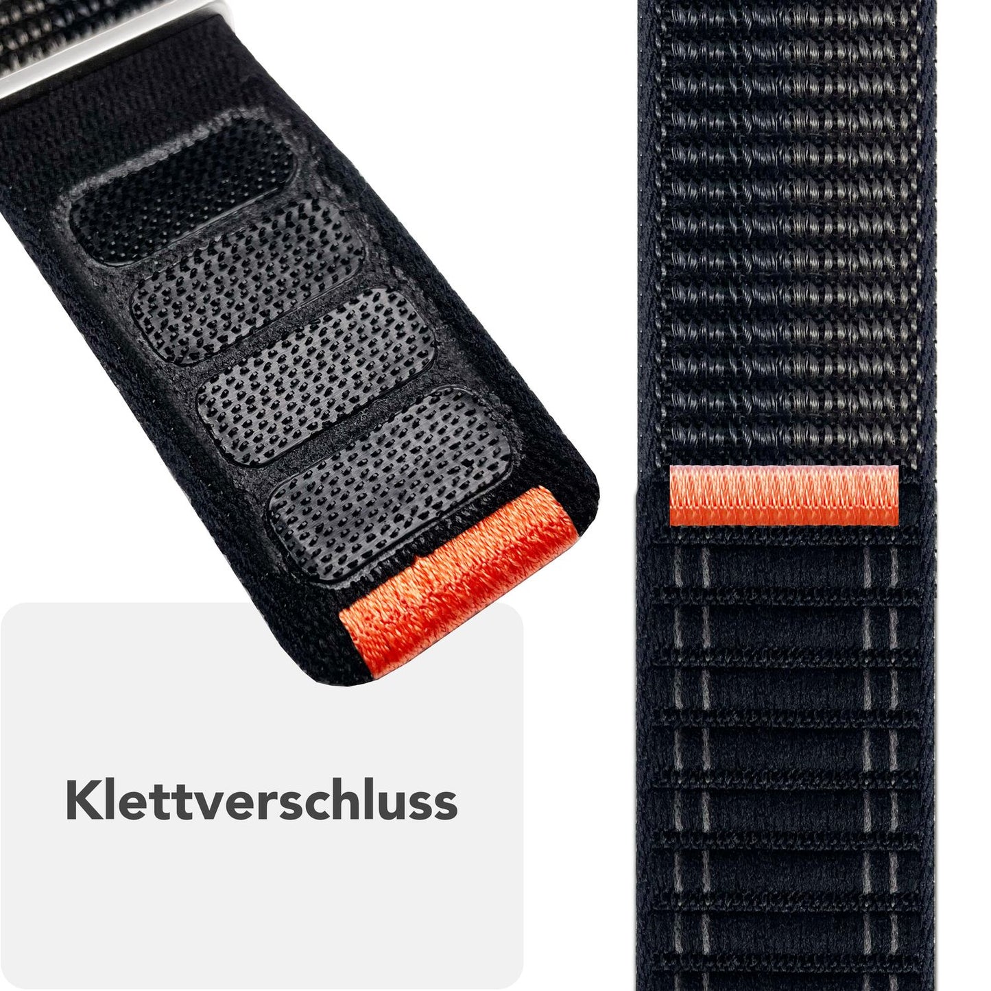 NALIA Evolv Nylon Armband kompatibel mit Apple Watch Armband iWatch Series Ultra/SE 10 9 8 7 6 5 4 3 2 1, 42/44/45/46/49mm, Leichtes Gewebtes Stoffband mit Klettverschluss