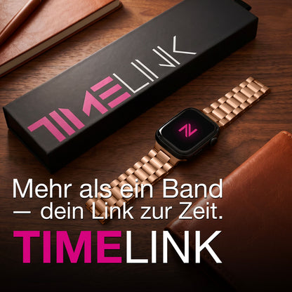 NALIA Mova Edelstahl Armband kompatibel mit Apple Watch Armband iWatch Series SE/10/9/8/7/6/5/4/3/2/1, 38/40/41/42mm, Metall Ersatzarmband mit Doppelfaltschließe, Rostfrei
