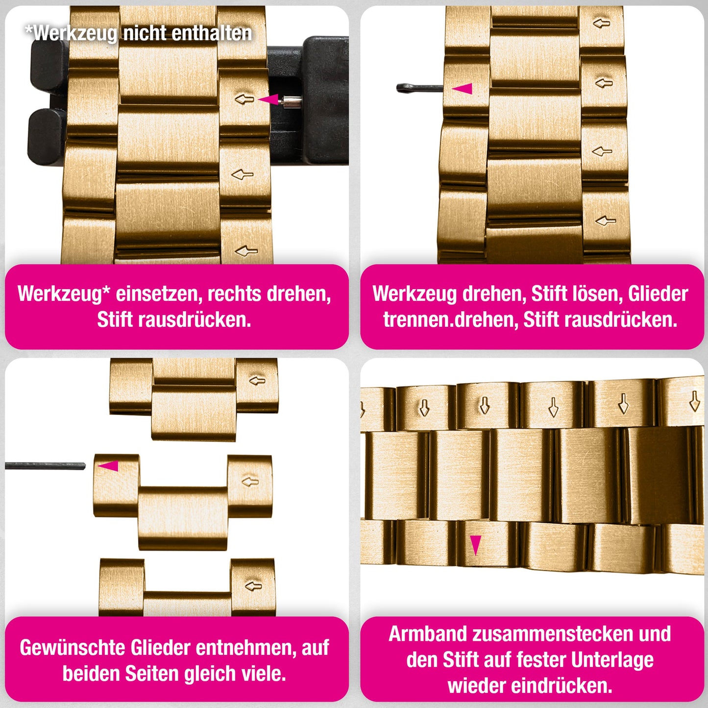 NALIA Mova Edelstahl Armband kompatibel mit Apple Watch Armband Series Ultra/SE 10/9/8/7/6/5/4/3/2/1, 42/44/45/46/49mm, Metall Ersatzarmband mit Doppelfaltschließe, Rostfrei