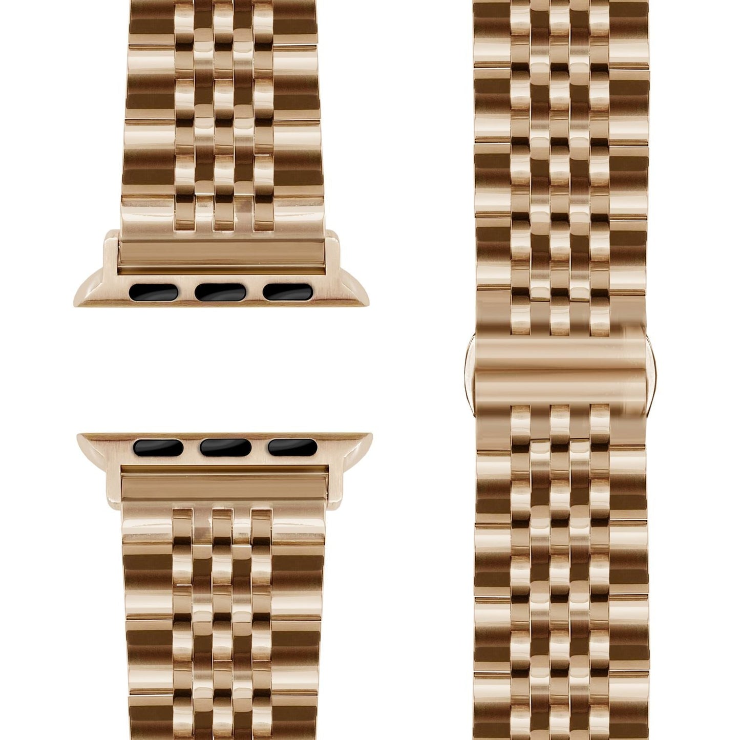 NALIA Trivo Edelstahl Armband kompatibel mit Apple Watch Armband SE Series 10 9 8 7 6 5 4 3 2 1 38/40/41/42mm, Metall Ersatzarmband mit Schmetterlingsschließe, Rostfrei