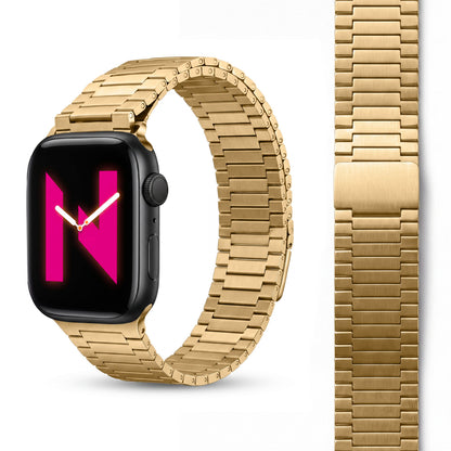 NALIA Chronos Metall Armband kompatibel mit Apple Watch Armband Ultra/SE iWatch Series 10 9 8 7 6 5 4 3 2 1, 42/44/45/46/49mm, Edelstahl Loop-Armband Magnetverschluss, Rostfrei