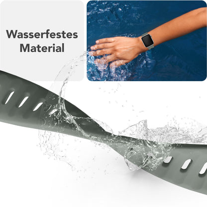 NALIA Motion Silikon Armband kompatibel mit Apple Watch Armband iWatch Series SE/10/9/8/7/6/5/4/3/2/1, 38/40/41/42mm, Ersatzarmband Soft Sportarmband mit Steck-Pin Verschluss