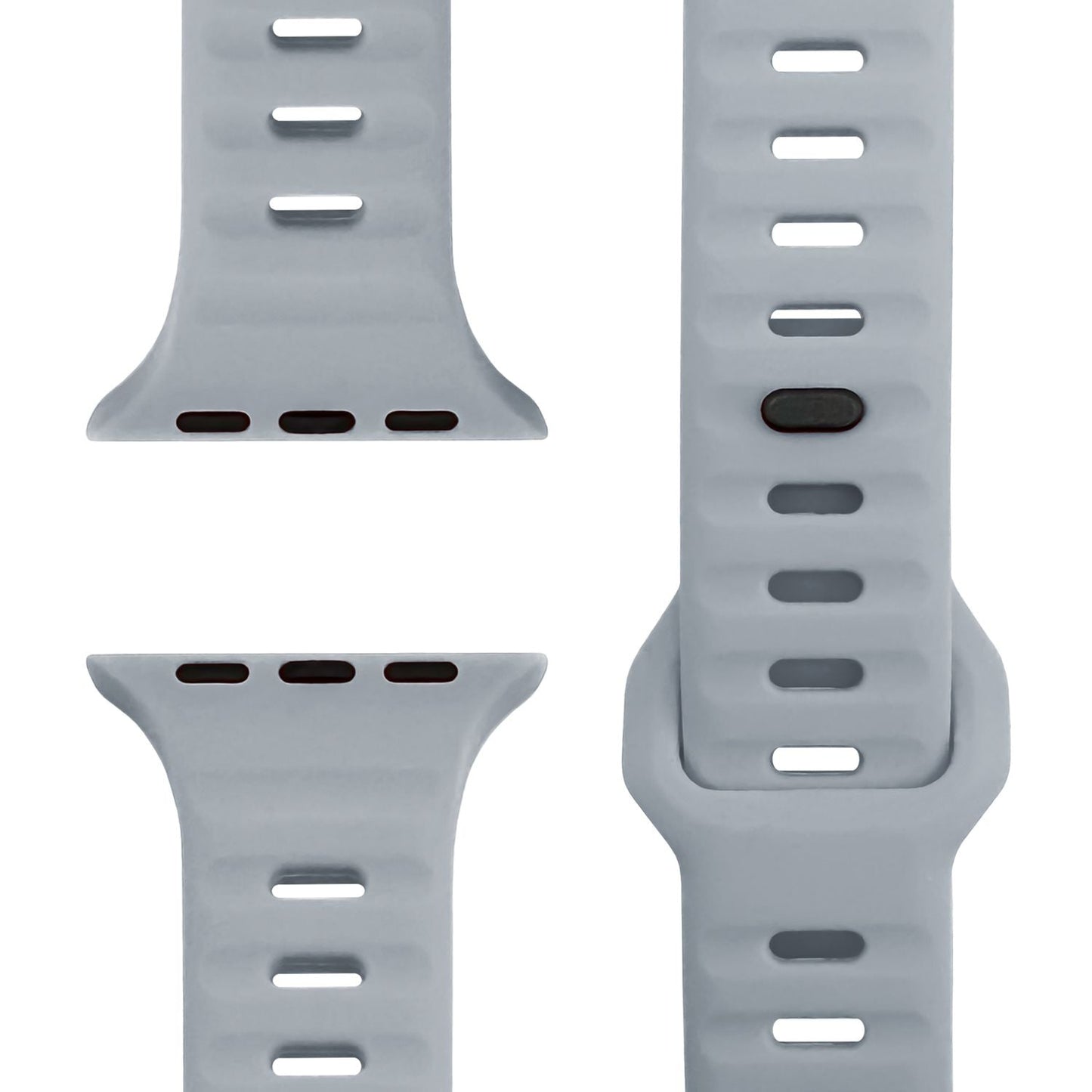 NALIA Motion Silikon Armband kompatibel mit Apple Watch Armband iWatch Series SE/10/9/8/7/6/5/4/3/2/1, 38/40/41/42mm, Ersatzarmband Soft Sportarmband mit Steck-Pin Verschluss