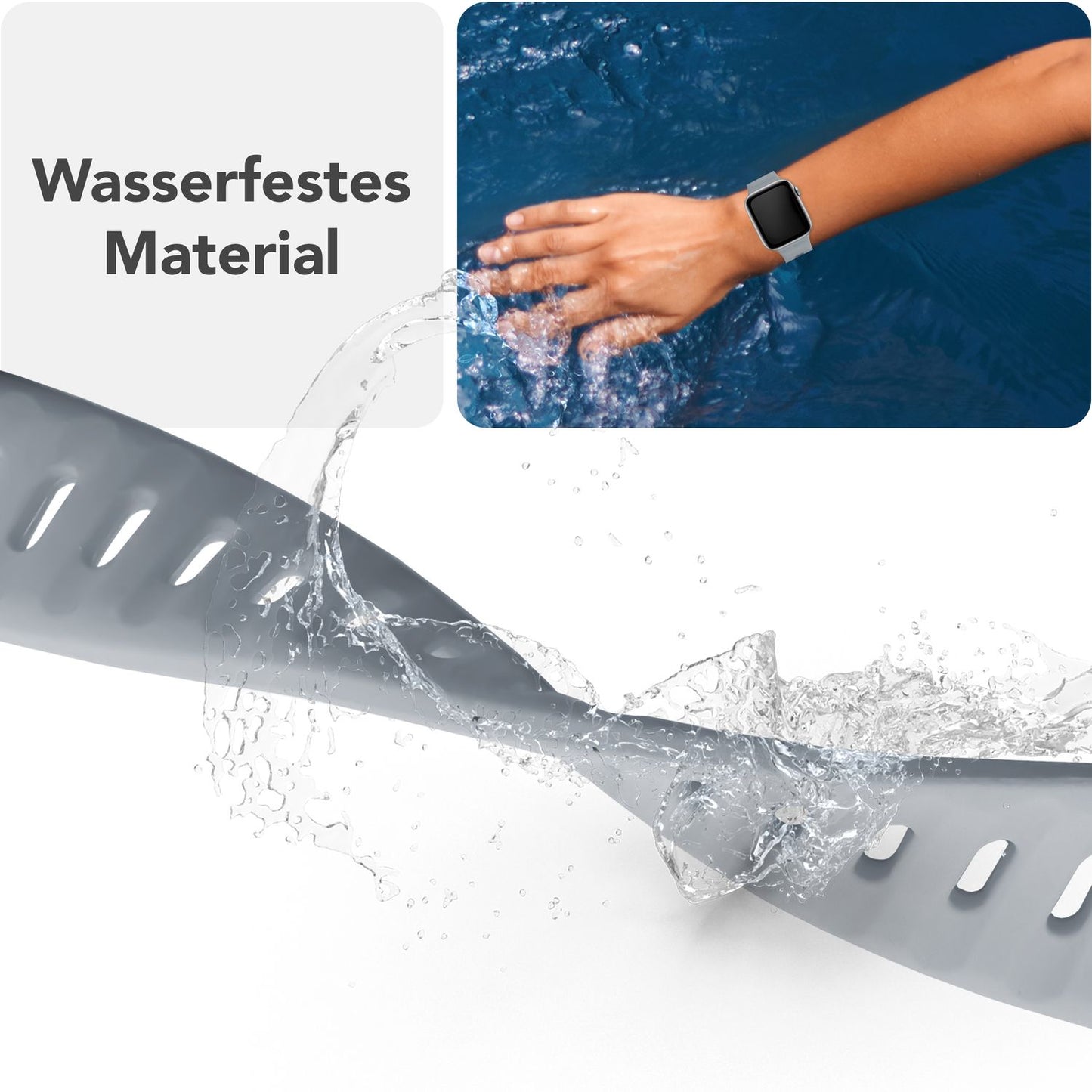 NALIA Motion Silikon Armband kompatibel mit Apple Watch Armband iWatch Series SE/10/9/8/7/6/5/4/3/2/1, 38/40/41/42mm, Ersatzarmband Soft Sportarmband mit Steck-Pin Verschluss