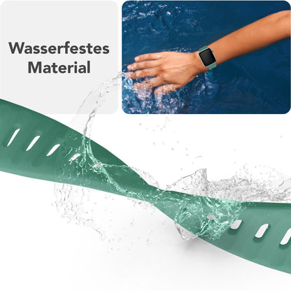 NALIA Motion Silikon Armband kompatibel mit Apple Watch Armband iWatch Series SE/10/9/8/7/6/5/4/3/2/1, 38/40/41/42mm, Ersatzarmband Soft Sportarmband mit Steck-Pin Verschluss